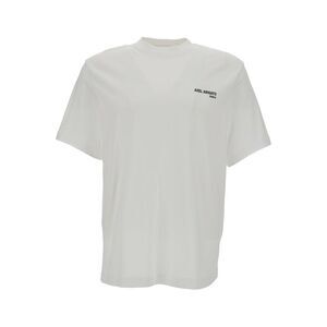 Axel Arigato Men 'Legacy' White T-Shirt With Logo Lettering Print In Cotton Man